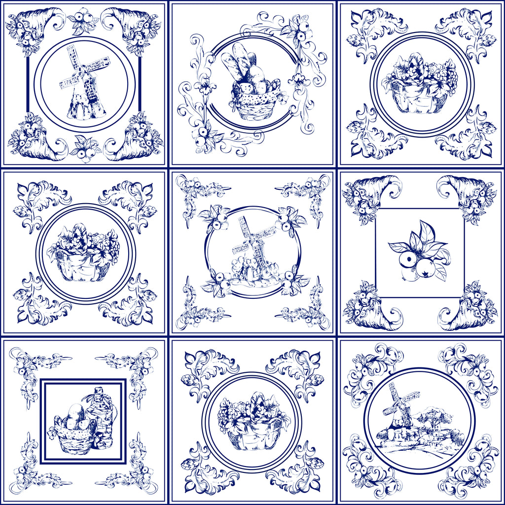 Pack de azulejos de estilo holandés 2