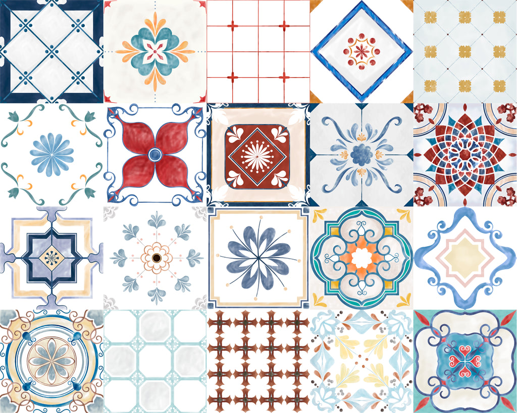 Pack de azulejos de estilo mediterraneo