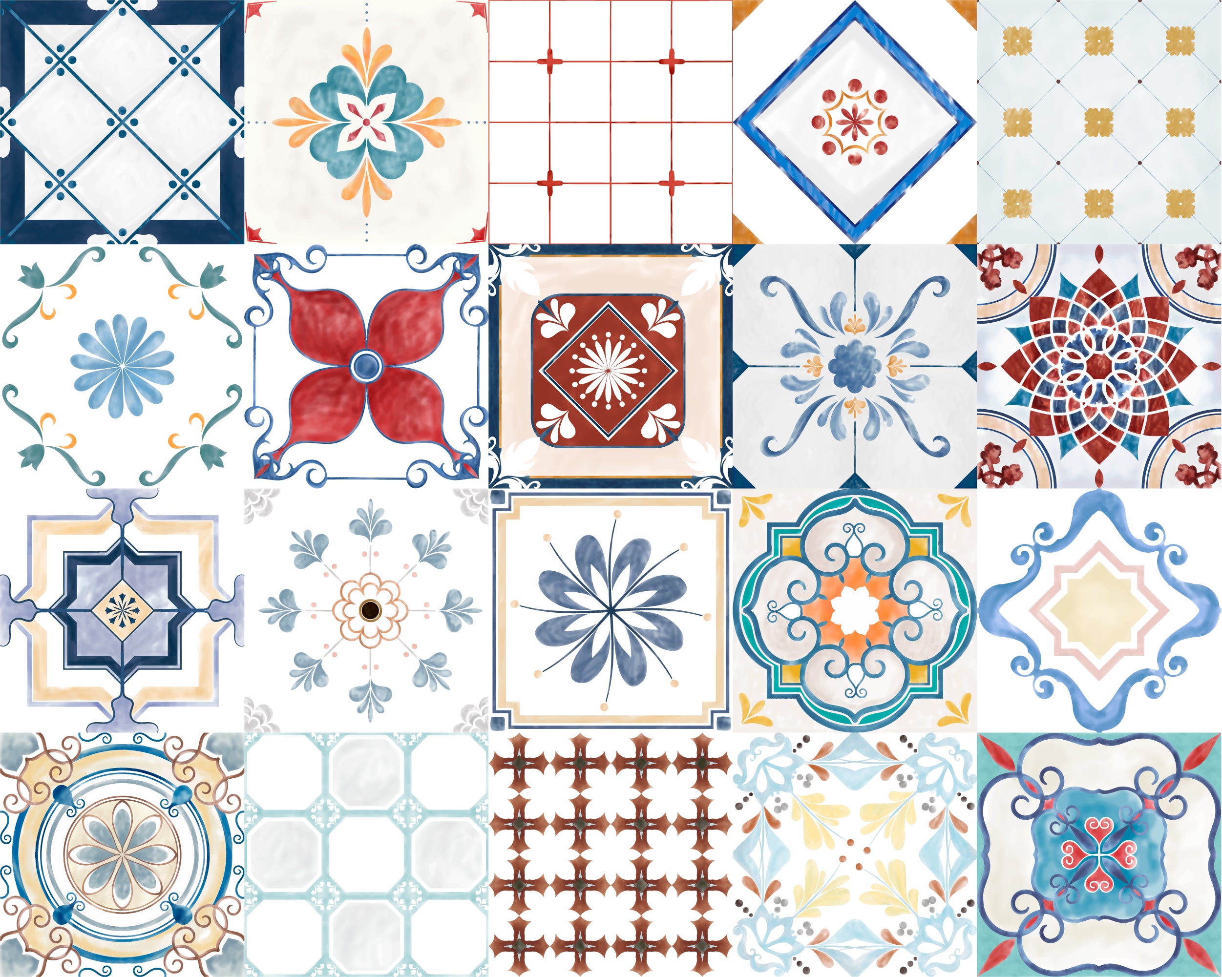 Pack de azulejos de estilo mediterraneo