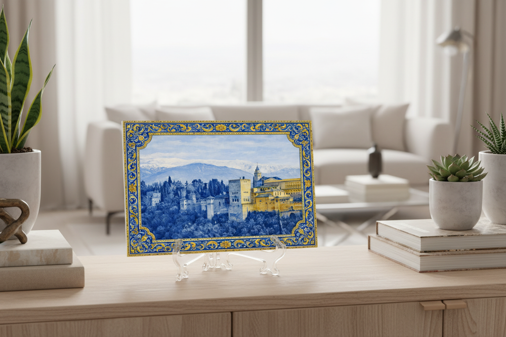 Alhambra de Granada azul y amarillo en salón