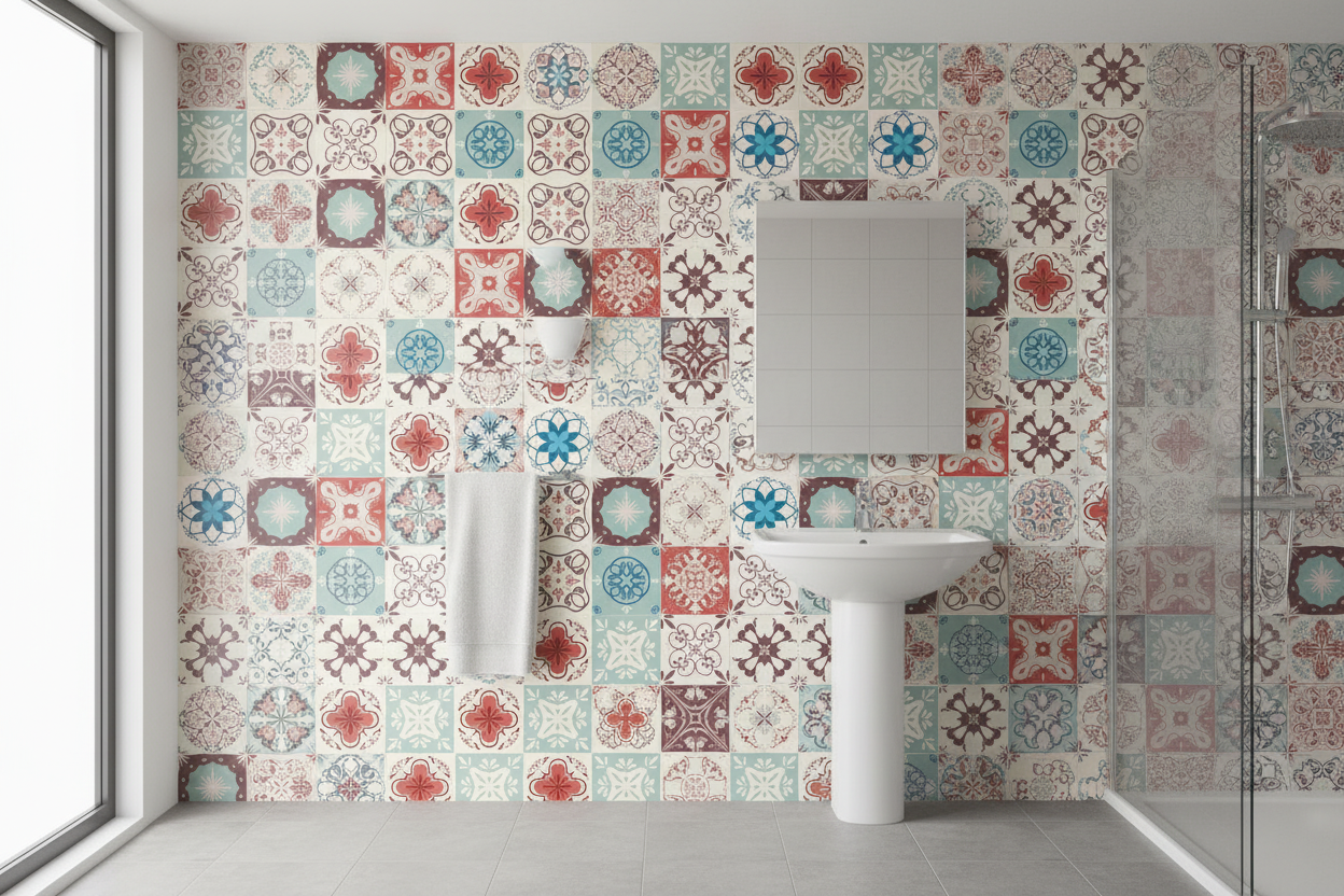 Baño pared completa 20x20cm