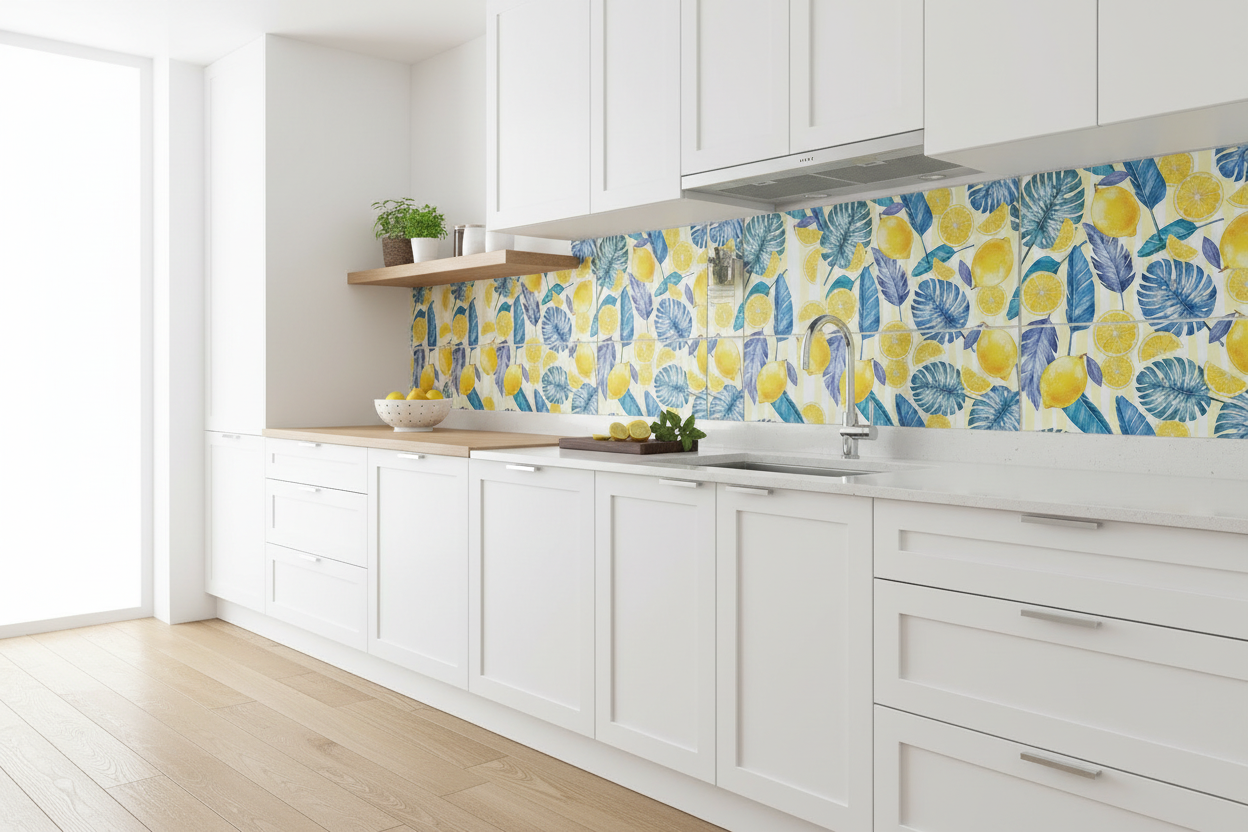 Cocina costera - ángulo diagonal