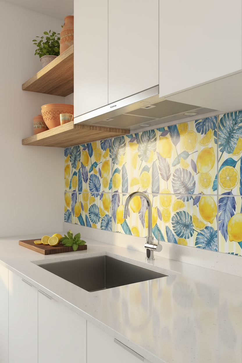 Cocina mediterránea - ángulo bajo