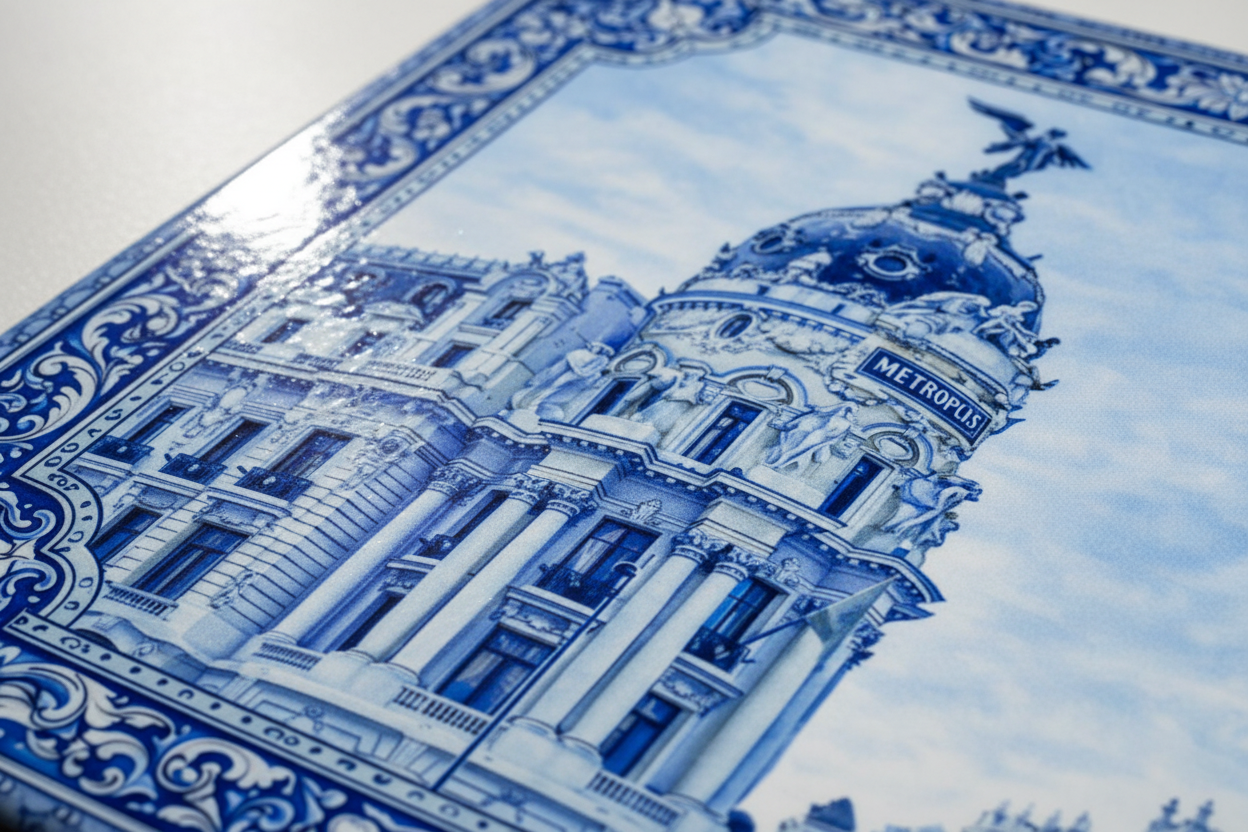 Detalle acabado brillante