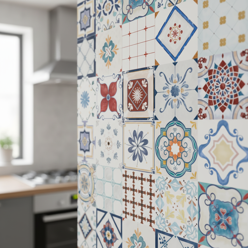 Detalle de azulejos en cocina