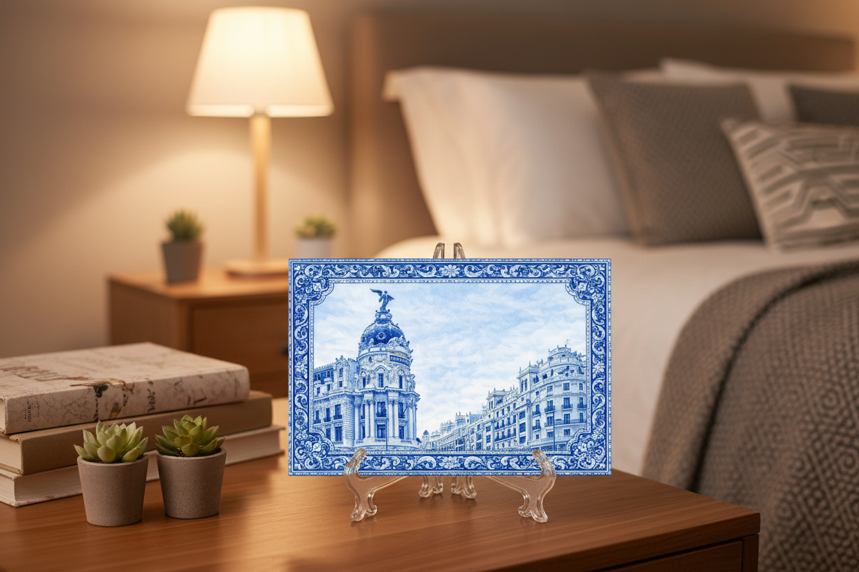 Edificio Metrópolis azul en dormitorio - nueva versión