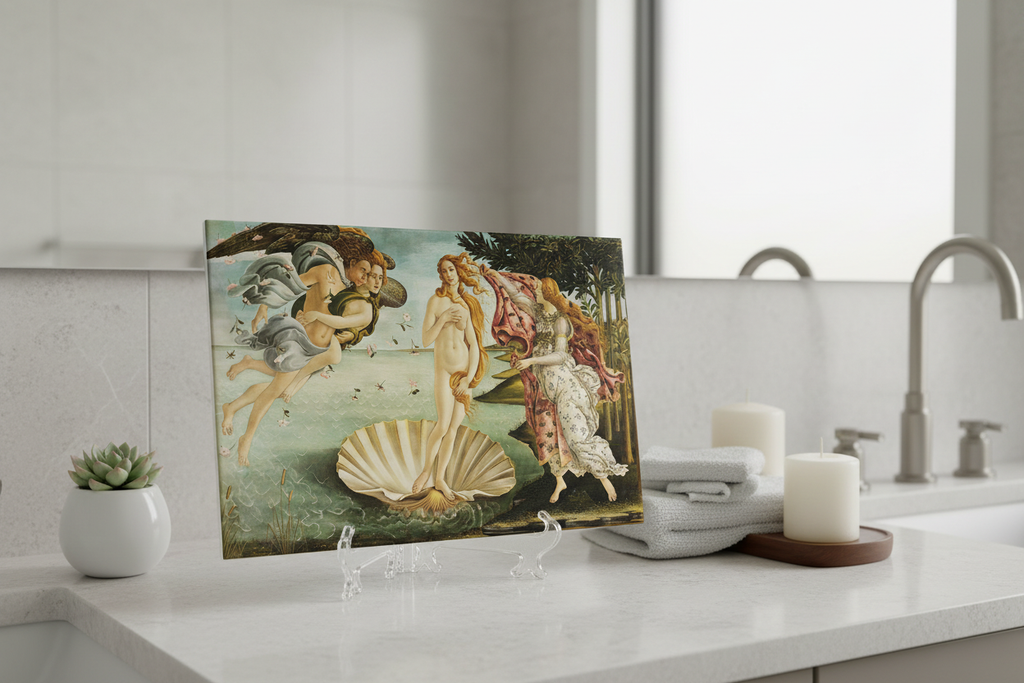 El Nacimiento de Venus en baño con soporte