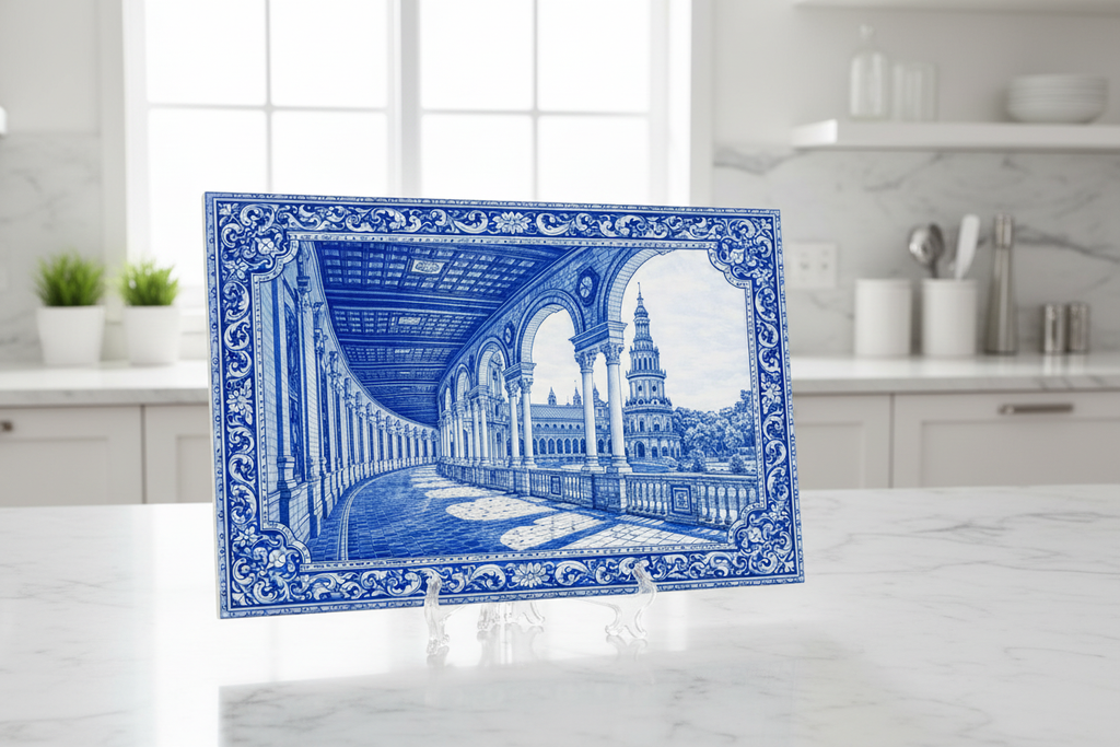 Plaza de España azul en cocina